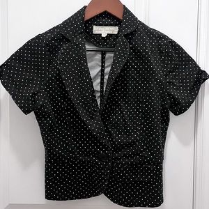 Polka Dot Business Casual Short Sleeved Jacket